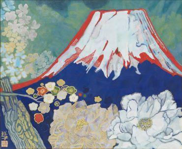 片岡珠子≪花に囲まれし富士≫.jpg